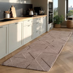 Pia 1613 beige · Moderner Teppich mit geometrischem Reliefmuster