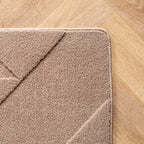 Pia 1613 beige · Moderner Teppich mit geometrischem Reliefmuster