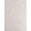 Pia 1613 creme · Moderner Teppich mit geometrischem Reliefmuster