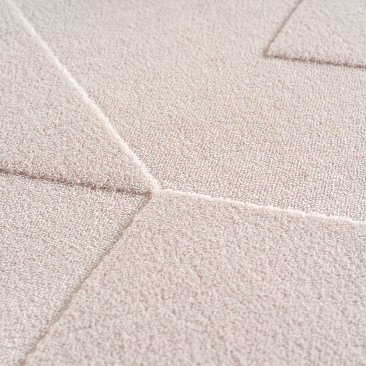Pia 1613 creme · Moderner Teppich mit geometrischem Reliefmuster
