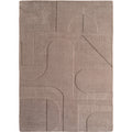 Pia 1614 beige · Moderner Teppich mit abstraktem Reliefmuster