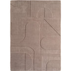 Pia 1614 beige · Moderner Teppich mit abstraktem Reliefmuster