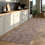 Pia 1614 beige · Moderner Teppich mit abstraktem Reliefmuster