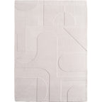Pia 1614 creme · Moderner Teppich mit abstraktem Reliefmuster