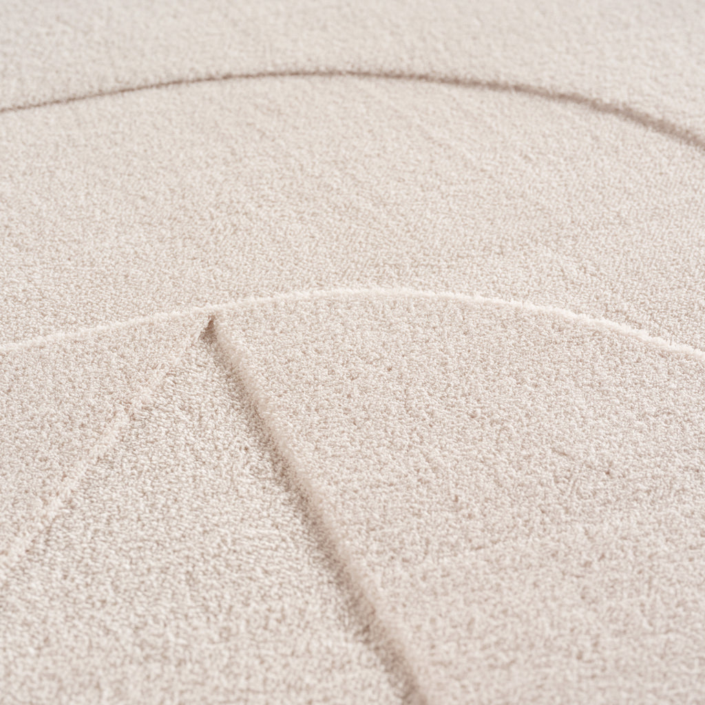 Pia 1614 creme · Moderner Teppich mit abstraktem Reliefmuster