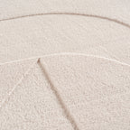 Pia 1614 creme · Moderner Teppich mit abstraktem Reliefmuster