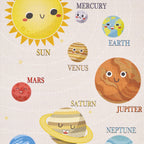 Play 2019 beige · Kinderteppich mit Planeten