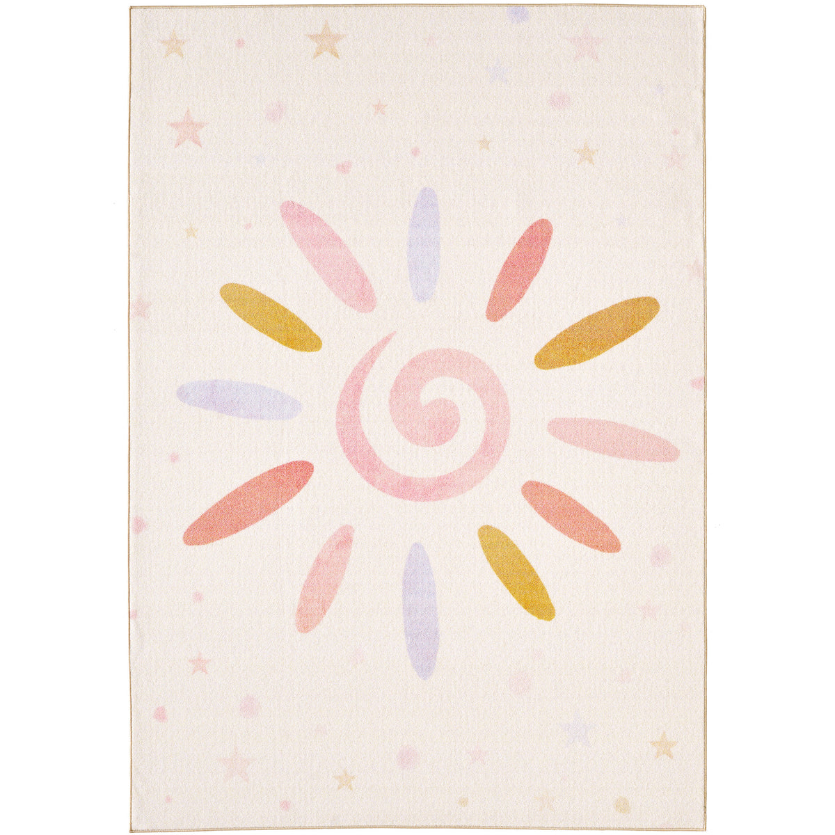 Play 2021 creme · Kinderteppich - Sonnendesign in zarten Patellfarben