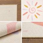 Play 2021 creme · Kinderteppich - Sonnendesign in zarten Patellfarben