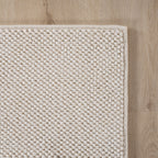 Hira 2200 creme · Moderner geflochtener Weichflor Teppich