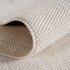Hira 2200 creme · Moderner geflochtener Weichflor Teppich