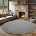 Hira 2200 grau · Moderner geflochtener Weichflor Teppich