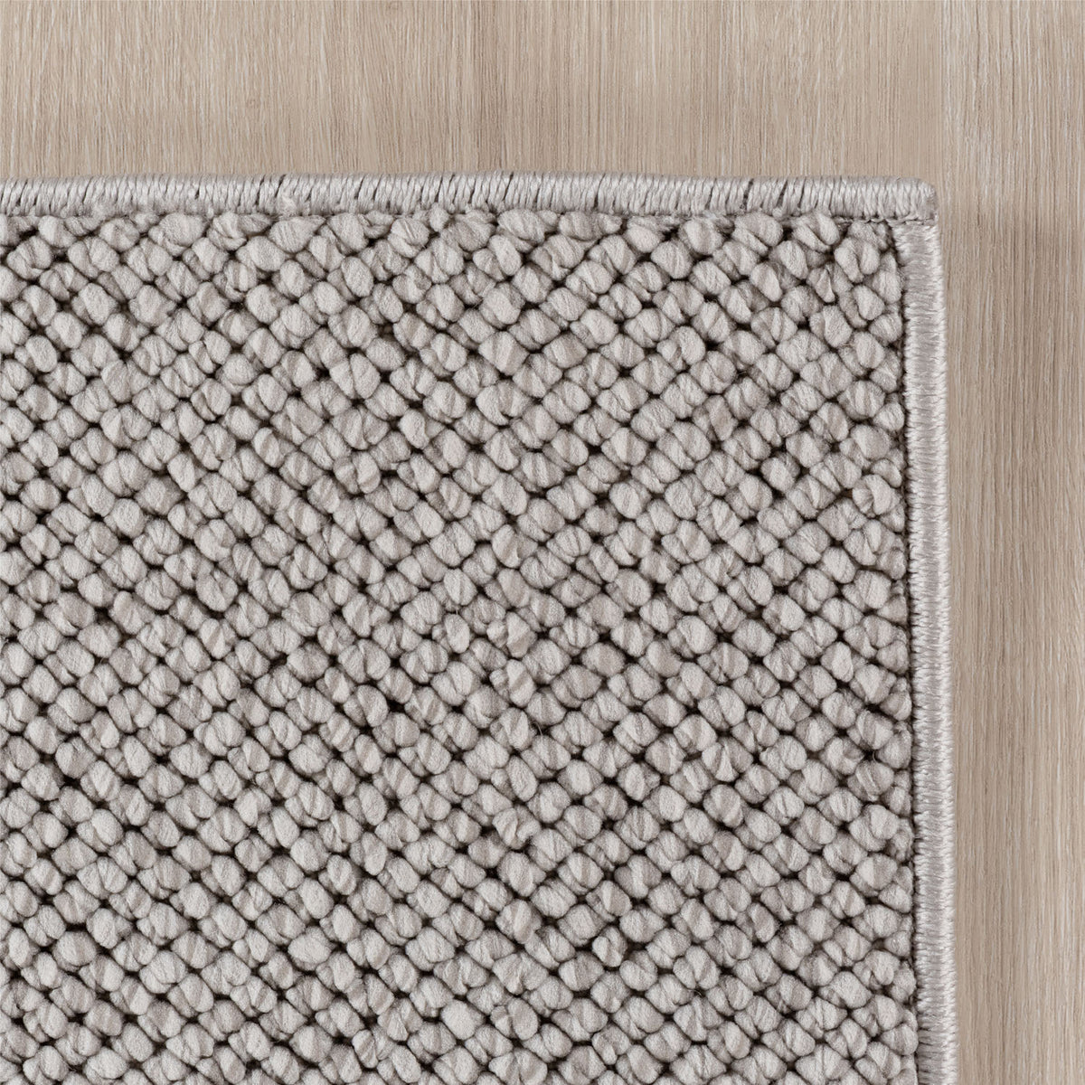 Hira 2200 grau · Moderner geflochtener Weichflor Teppich