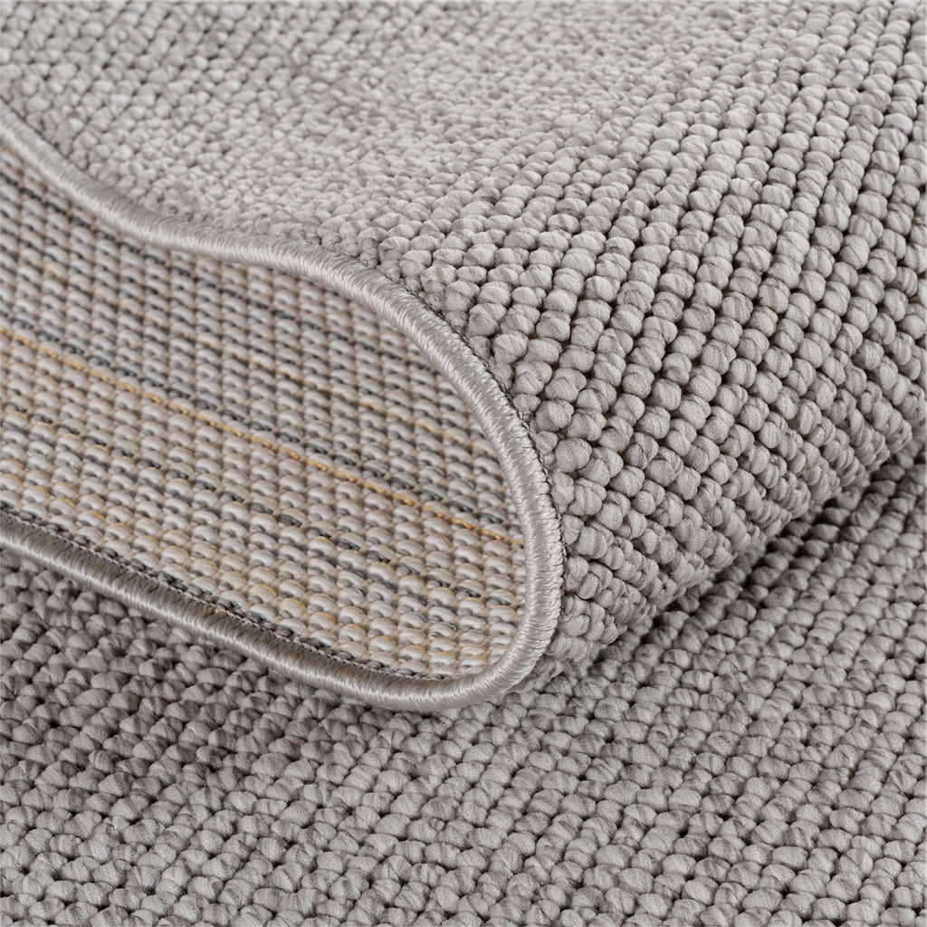 Hira 2200 grau · Moderner geflochtener Weichflor Teppich