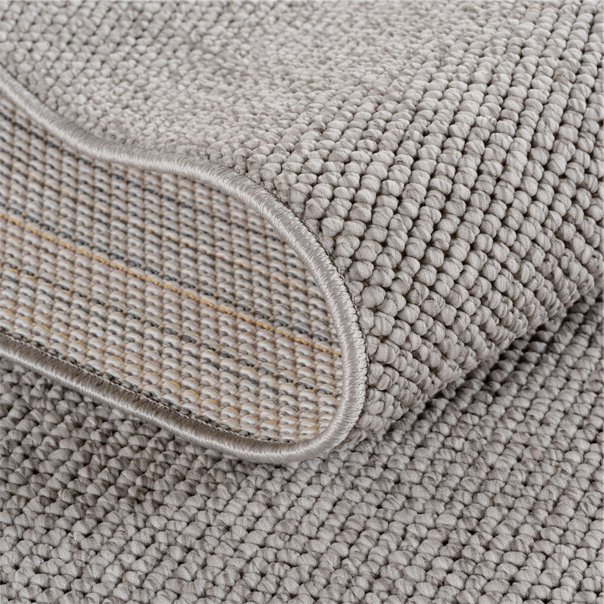 Hira 2200 grau · Moderner geflochtener Weichflor Teppich
