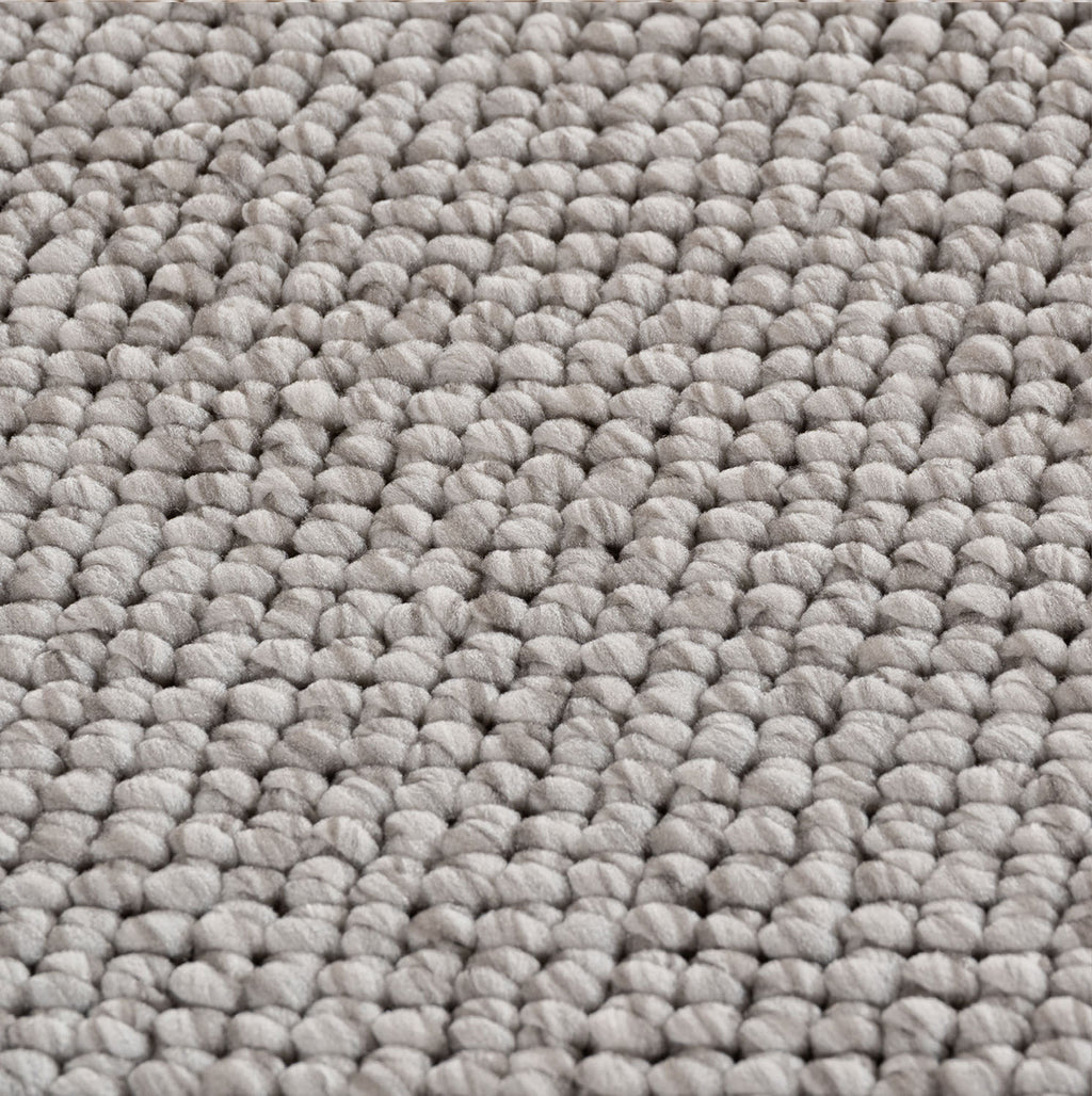 Hira 2200 grau · Moderner geflochtener Weichflor Teppich