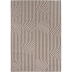 Hira 2201 beige · Moderner Teppich mit geometrischem Strukturdesign