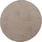 Hira 2201 beige · Moderner Teppich mit geometrischem Strukturdesign