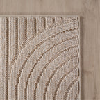 Hira 2201 beige · Moderner Teppich mit geometrischem Strukturdesign