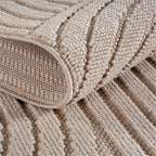 Hira 2201 beige · Moderner Teppich mit geometrischem Strukturdesign