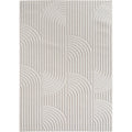Hira 2201 creme · Moderner Teppich mit geometrischem Strukturdesign