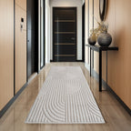 Hira 2201 creme · Moderner Teppich mit geometrischem Strukturdesign
