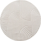 Hira 2201 creme · Moderner Teppich mit geometrischem Strukturdesign