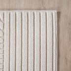 Hira 2201 creme · Moderner Teppich mit geometrischem Strukturdesign