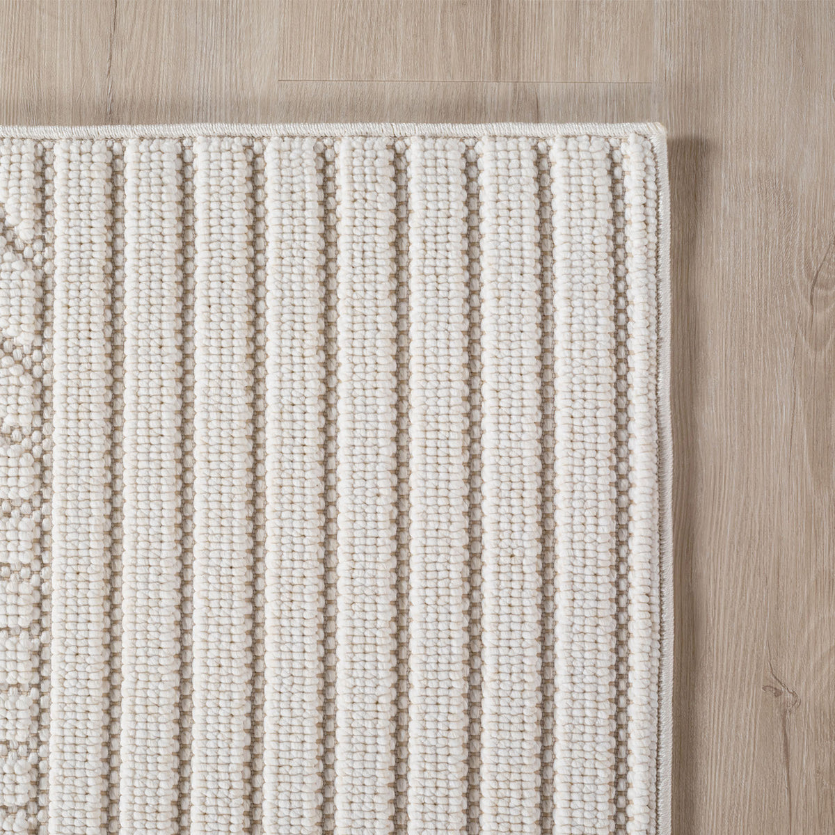 Hira 2201 creme · Moderner Teppich mit geometrischem Strukturdesign