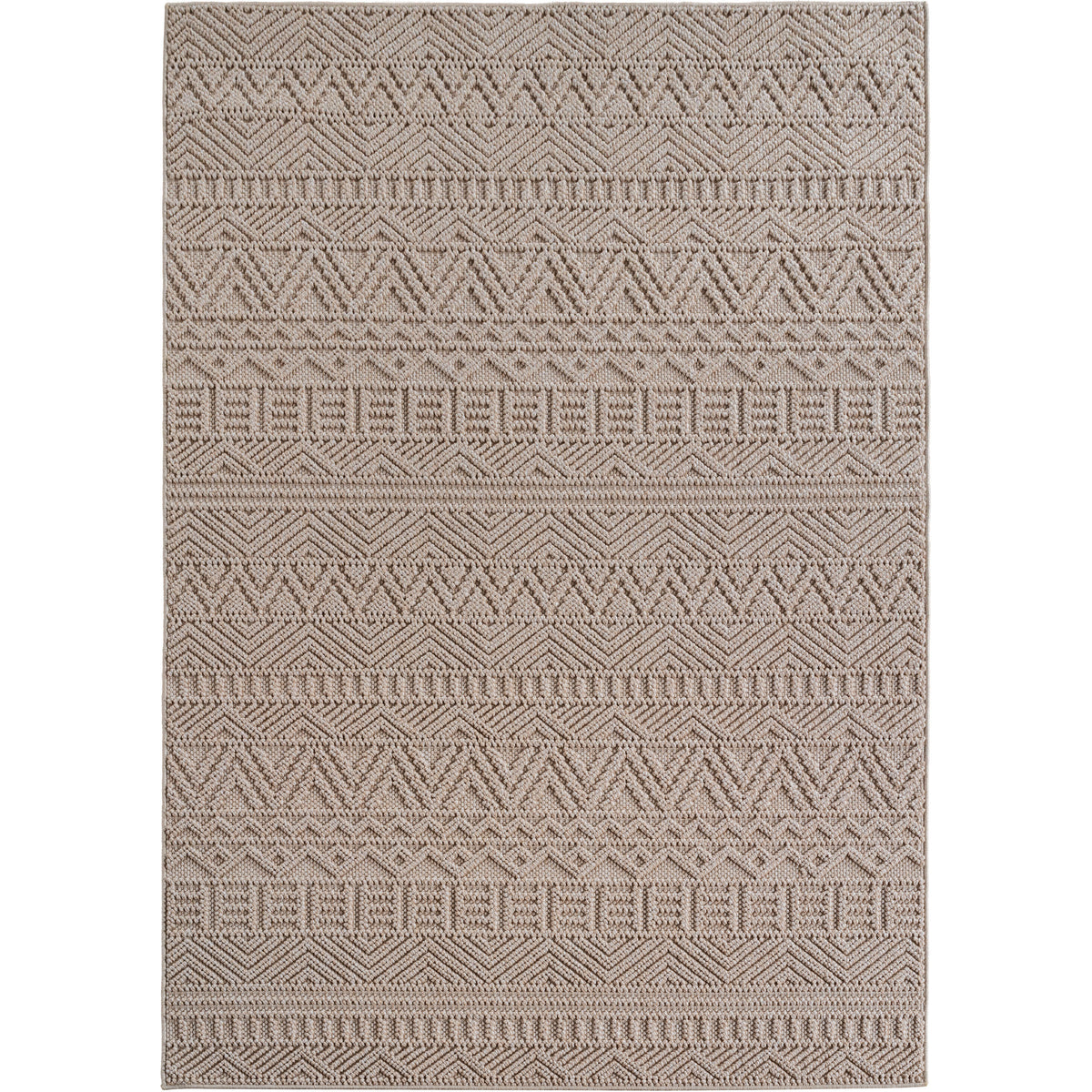 Hira 2202 beige · Moderner Boho-Stil Optik Teppich