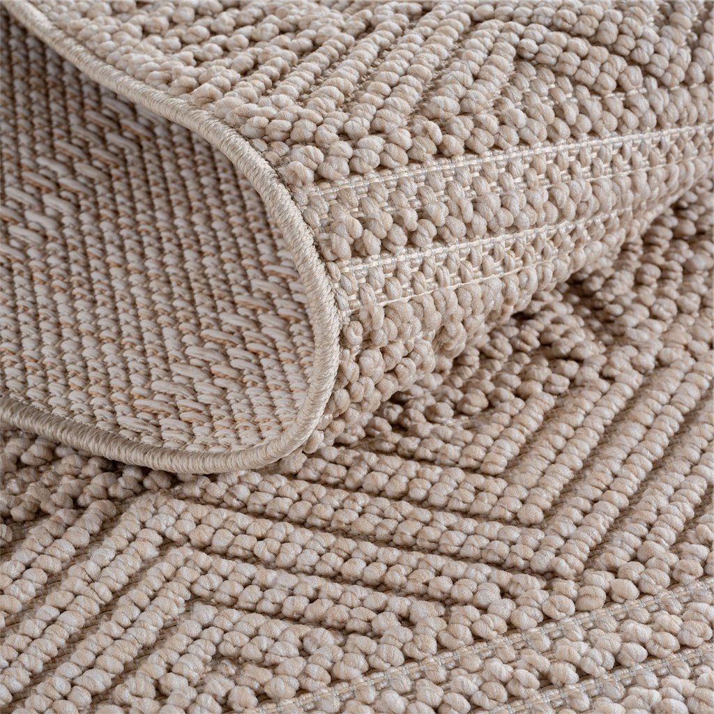 Hira 2202 beige · Moderner Boho-Stil Optik Teppich