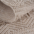 Hira 2202 beige · Moderner Boho-Stil Optik Teppich