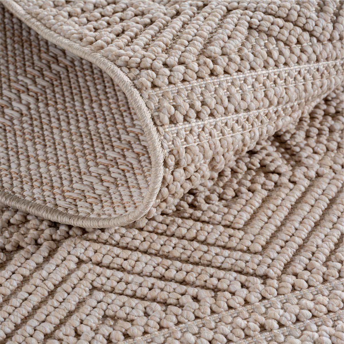 Hira 2202 beige · Moderner Boho-Stil Optik Teppich