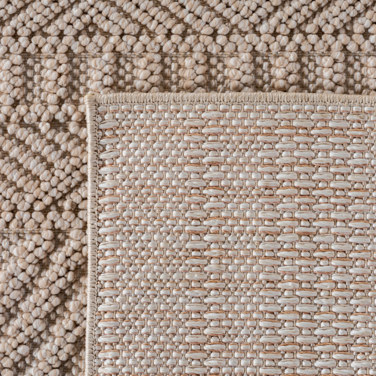 Hira 2202 beige · Moderner Boho-Stil Optik Teppich