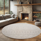 Hira 2202 creme · Moderner Boho-Stil Optik Teppich