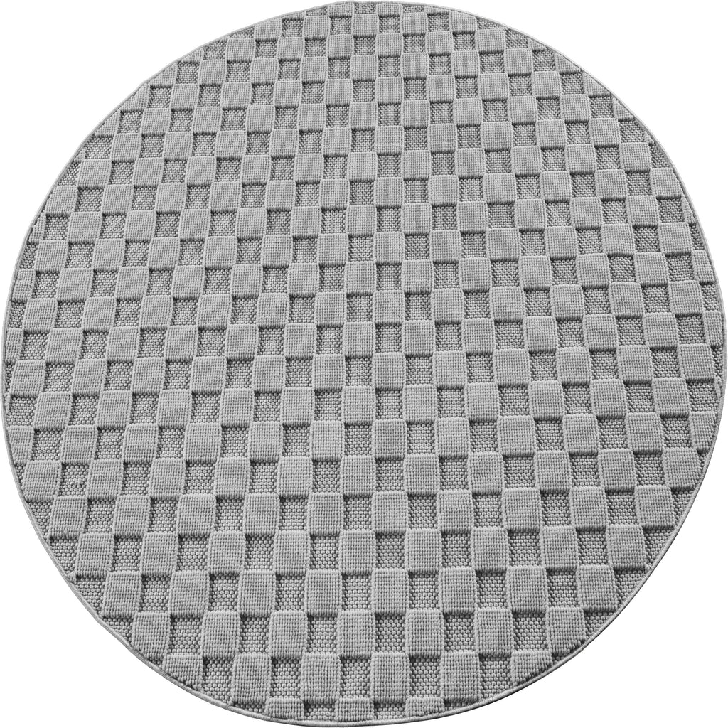Hira 2203 grau · Moderner Strukturteppich mit geometrischem 3D-Rautenmuster