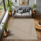 Lena 4300 beige · geflochtener weichflor Teppich