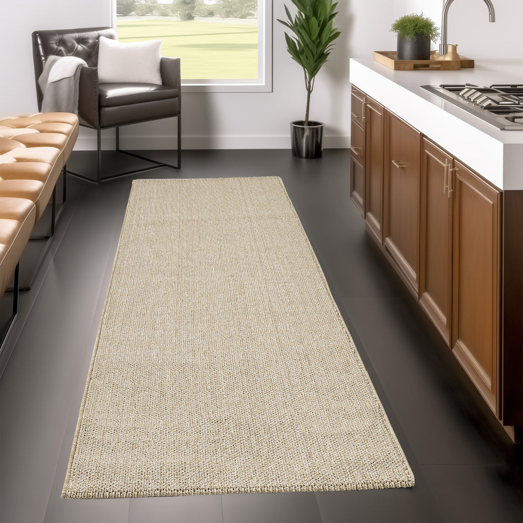 Lena 4300 beige · geflochtener weichflor Teppich