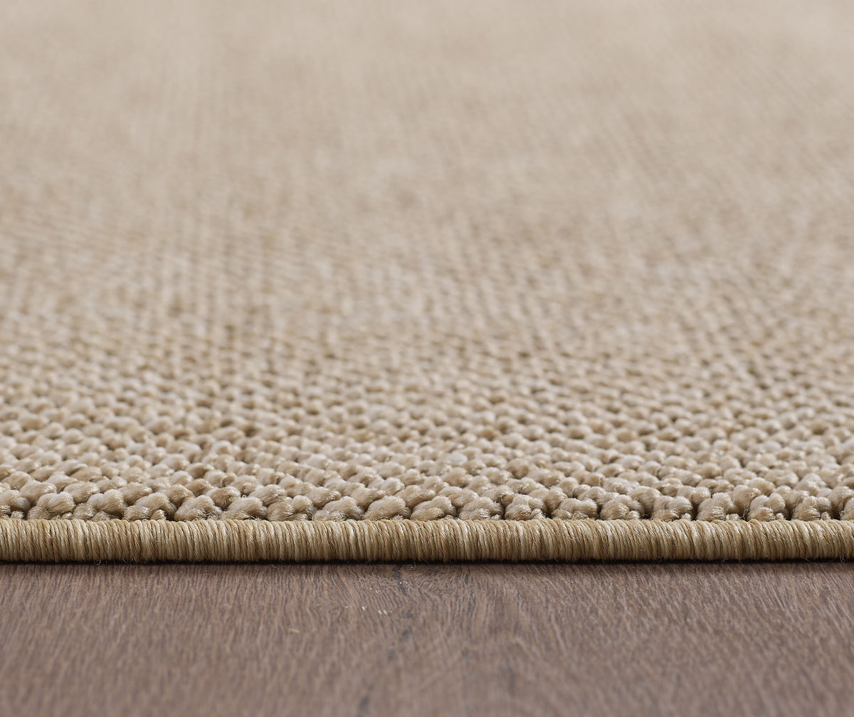 Lena 4300 beige · geflochtener weichflor Teppich