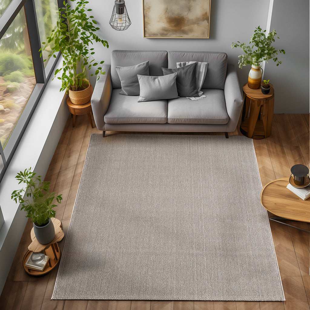 Lena 4300 braun · geflochtener weichflor Teppich