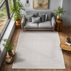 Lena 4300 creme · geflochtener weichflor Teppich