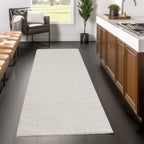 Lena 4300 creme · geflochtener weichflor Teppich