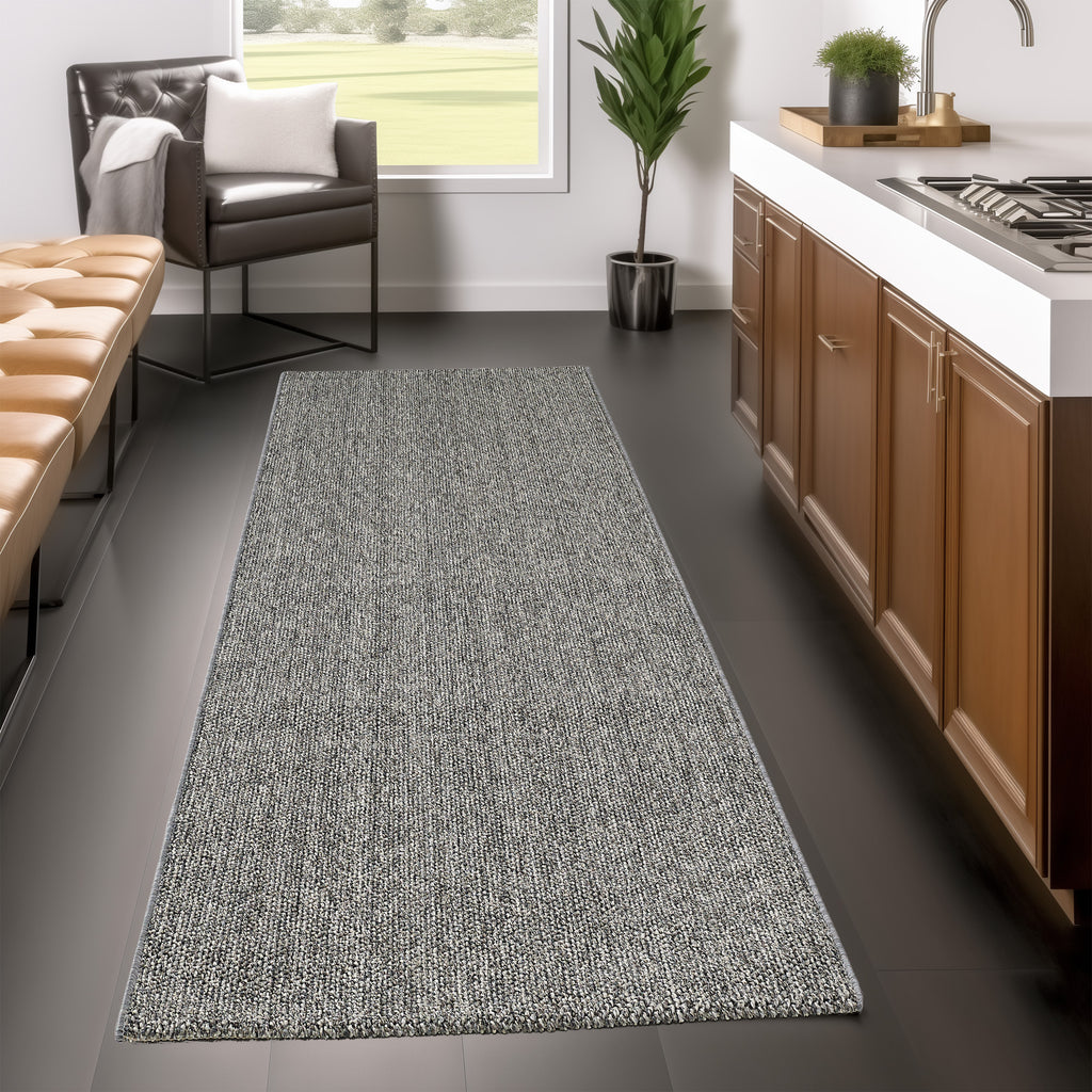 Lena 4300 grau · geflochtener weichflor Teppich