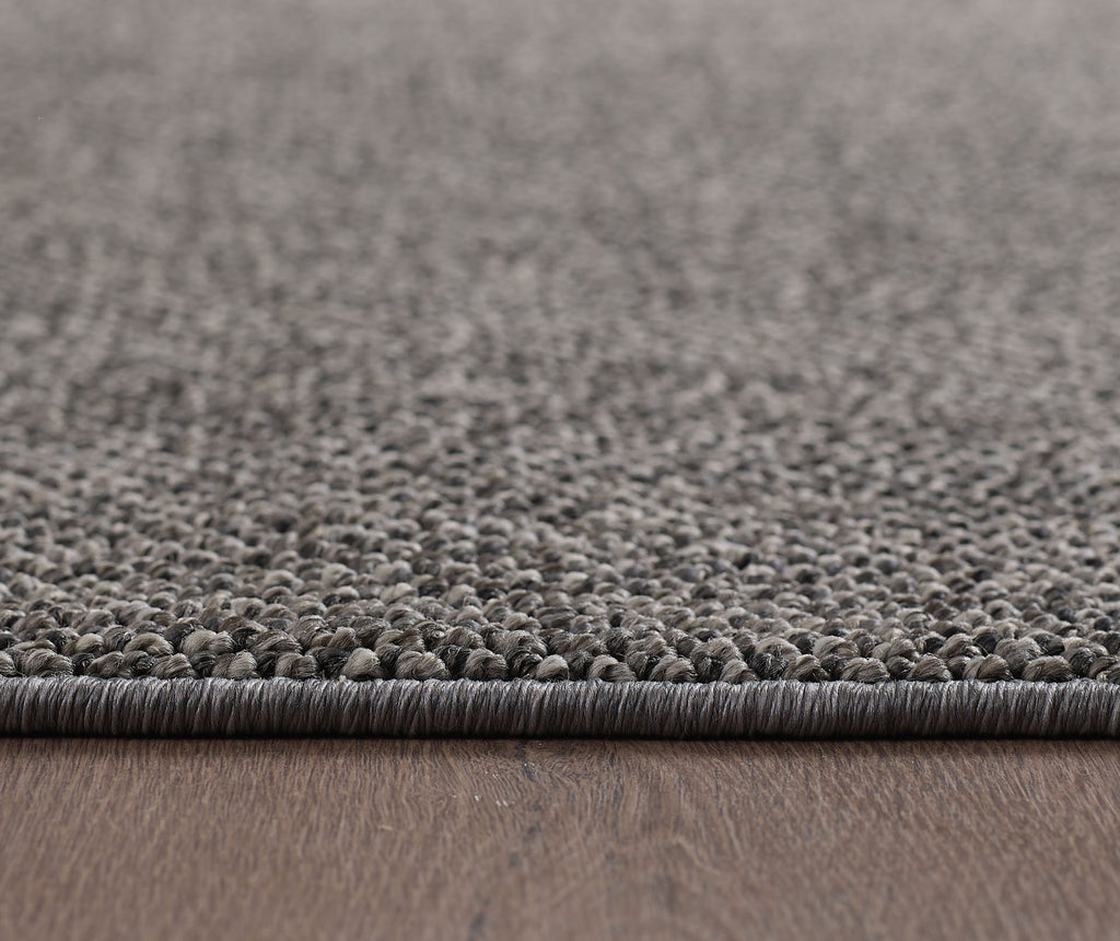 Lena 4300 grau · geflochtener weichflor Teppich
