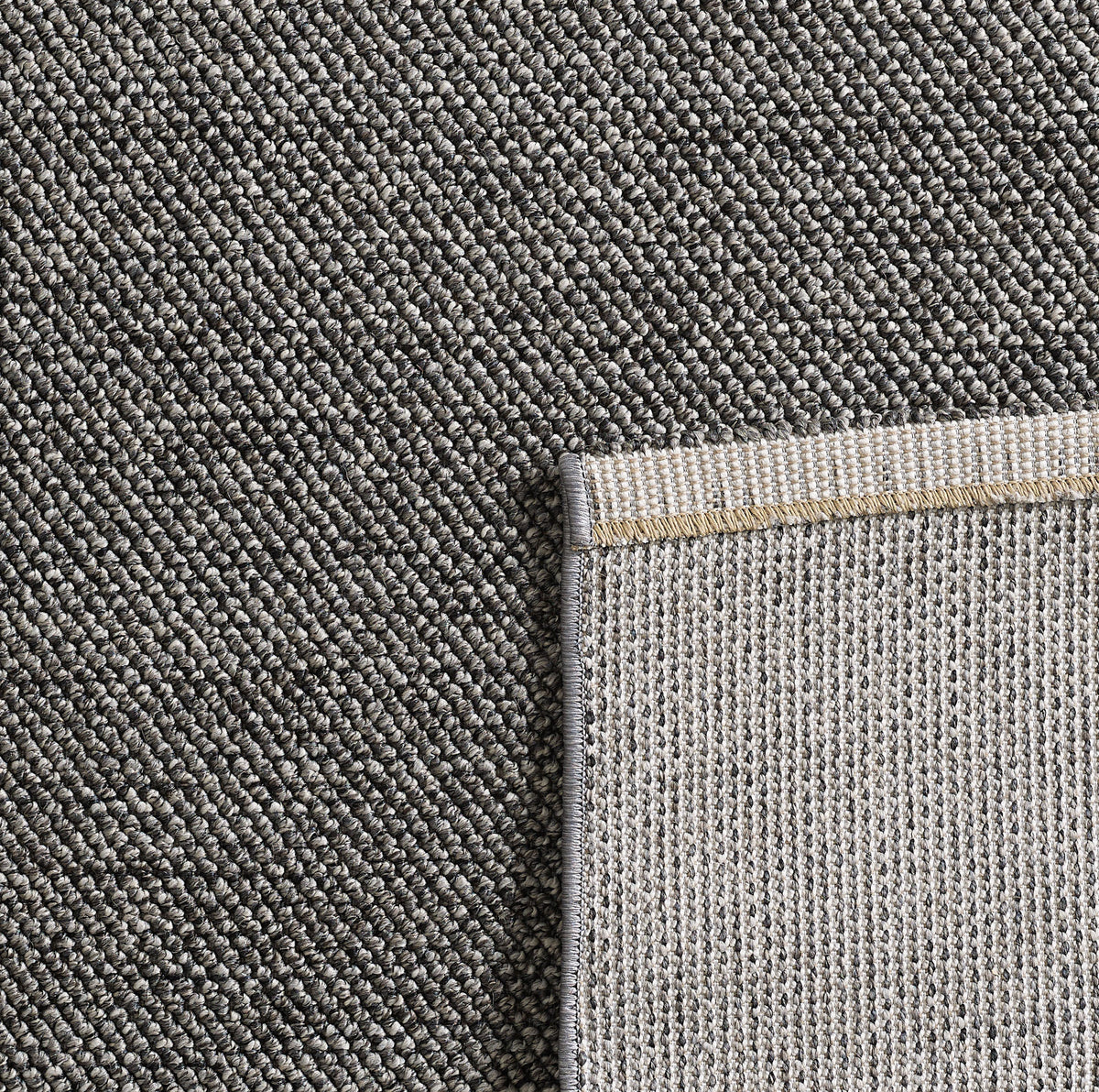 Lena 4300 grau · geflochtener weichflor Teppich