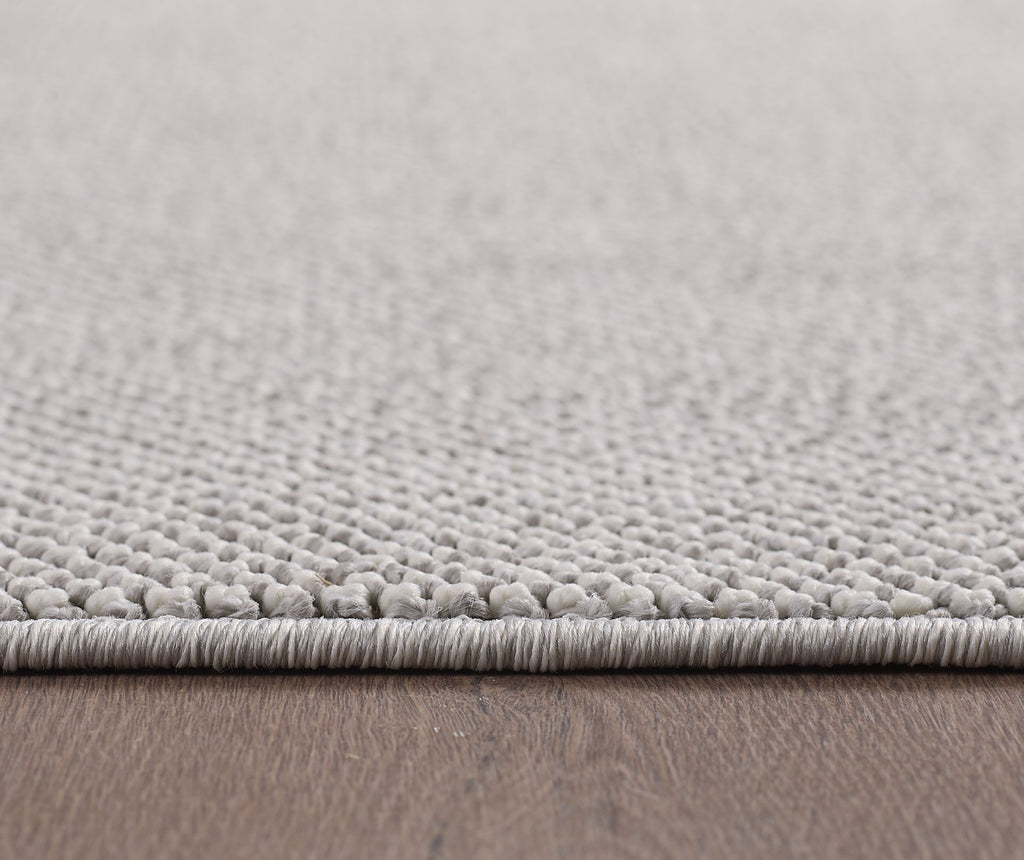 Lena 4300 hellgrau · geflochtener weichflor Teppich