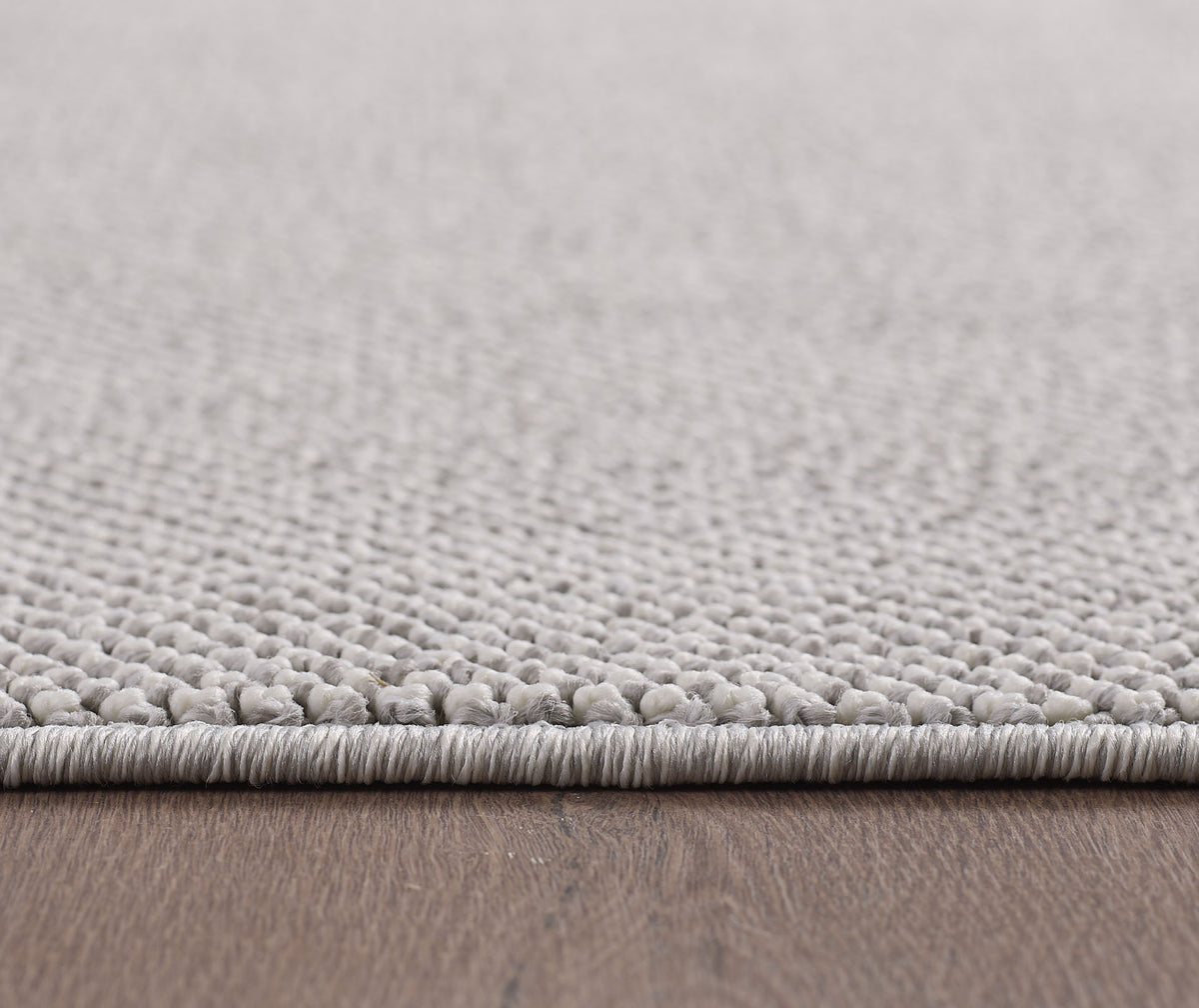 Lena 4300 hellgrau · geflochtener weichflor Teppich