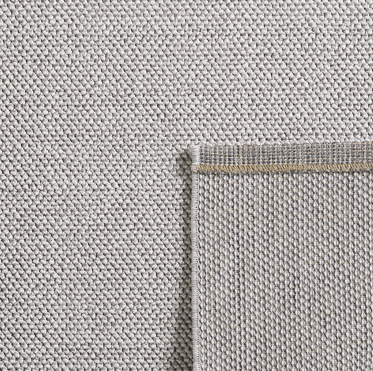 Lena 4300 hellgrau · geflochtener weichflor Teppich