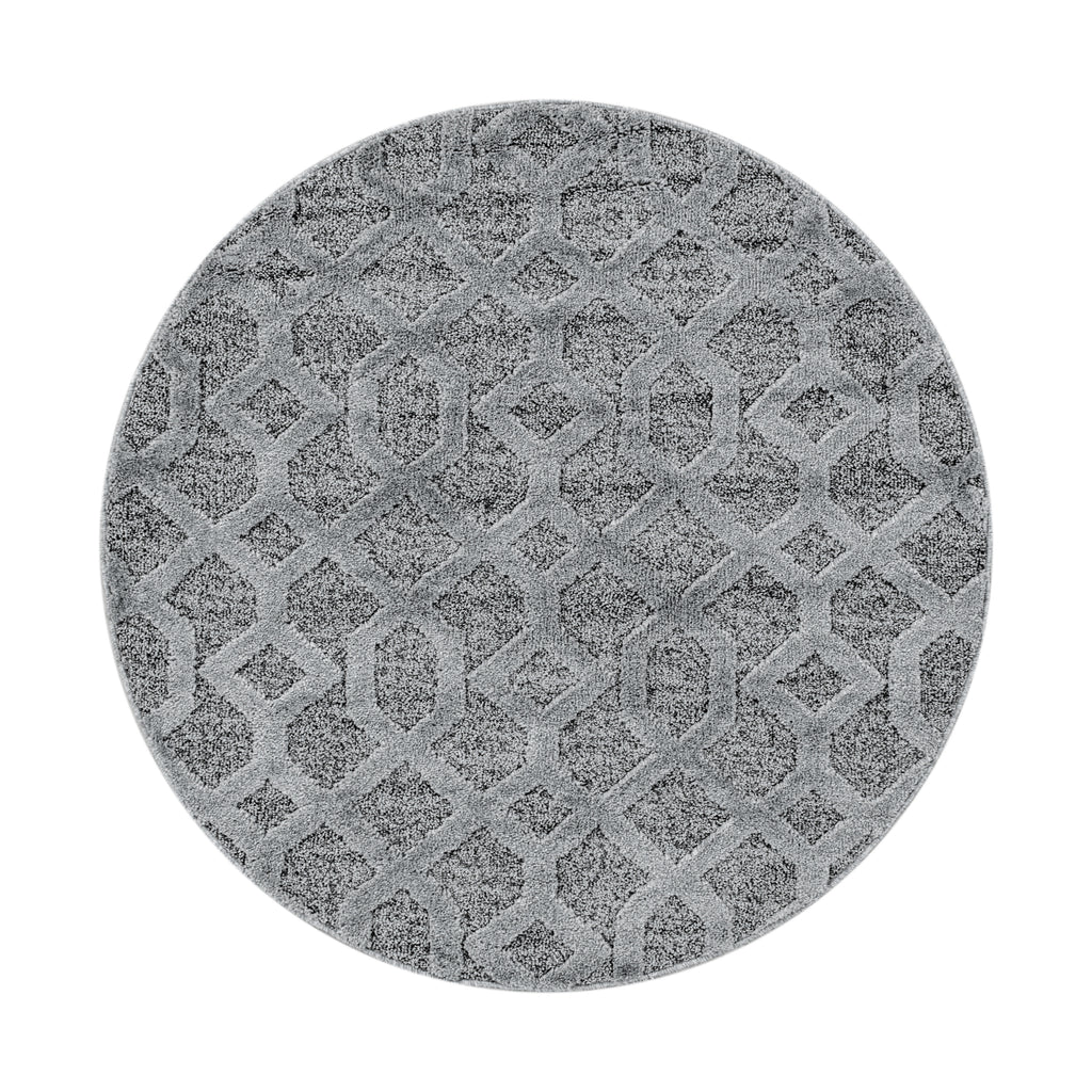Palmira 4702 grau · Moderner Teppich mit Ethno-Muster