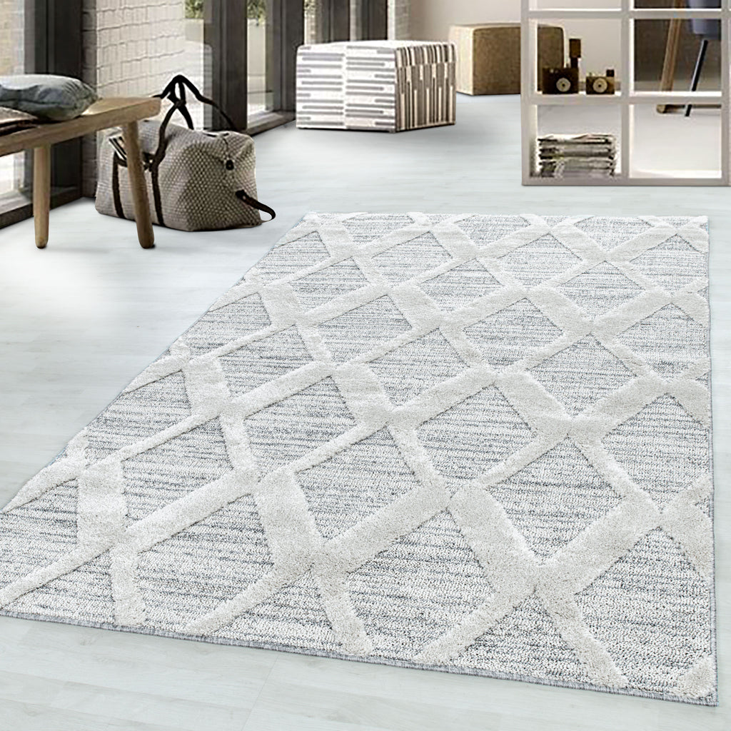 Palmira 4703 grau · Moderner Teppich mit Ethno-Muster